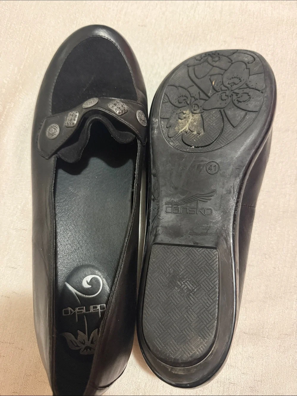 Dansko Olena Women's Black Slip-On Loafers Classic Comfort Vintage Style Size 41